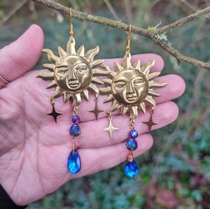 Temp. Out of stock🌞Celestial Sun Dangle Earrings 🌞